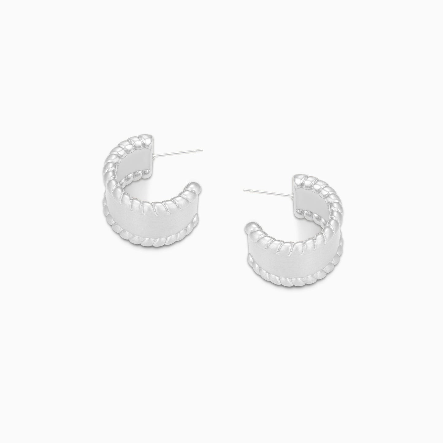 Rope-Trim Bold  Hoops Earrings