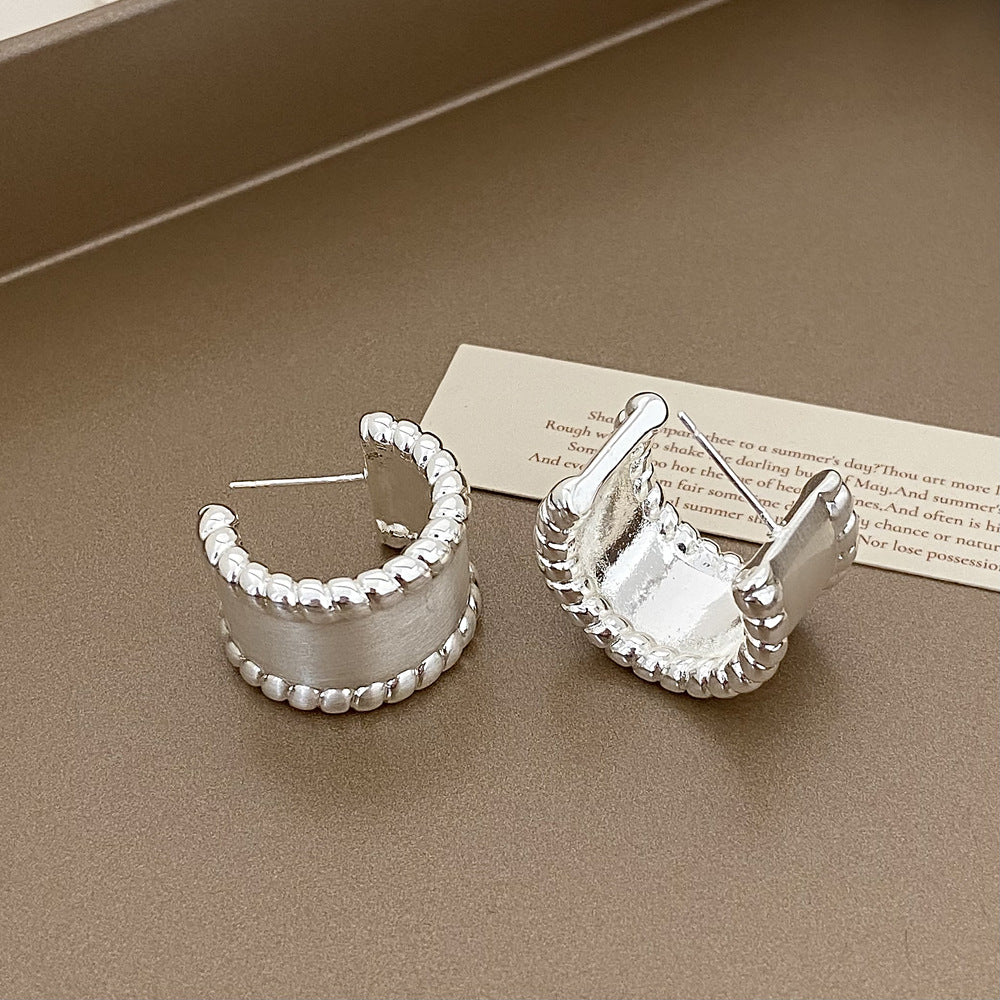 Rope-Trim Bold  Hoops Earrings