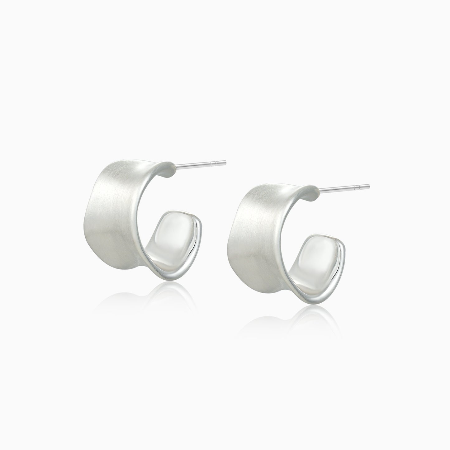 Modern Wave Curve Hoop Earrings