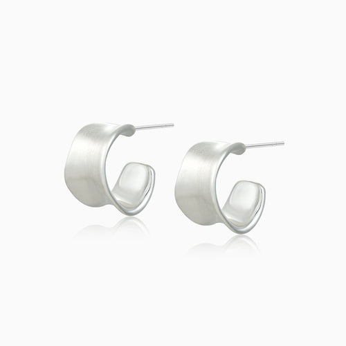 Modern Wave Curve Hoop Earrings