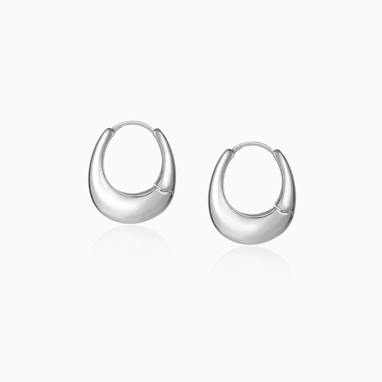 Fluid Teardrop Hoop Earrings