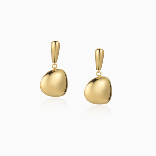 Irregular Oval Drop Earrings