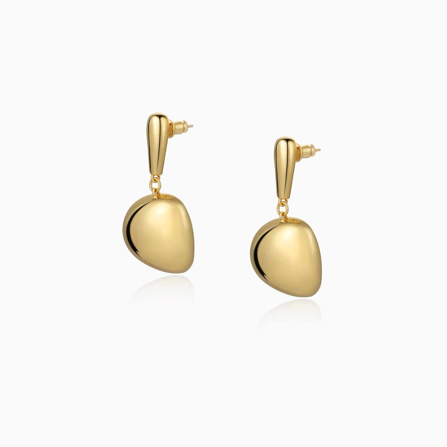 Irregular Oval Drop Earrings