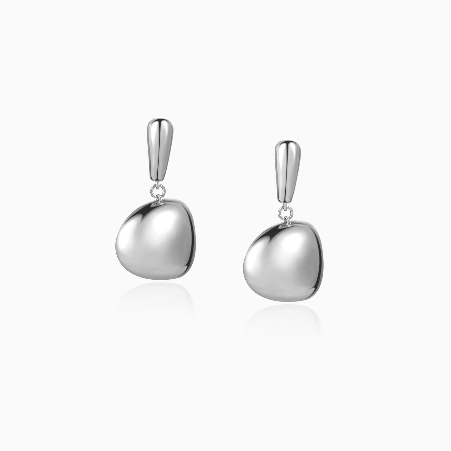Irregular Oval Drop Earrings