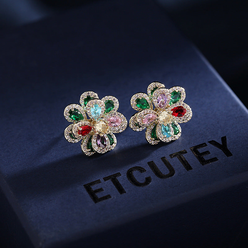 Luxe Sparking Floral Earrings