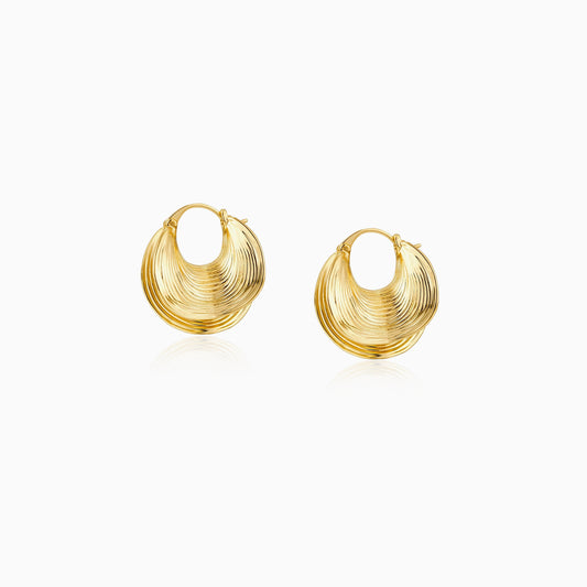 Layered Tetured Hoop Earrings