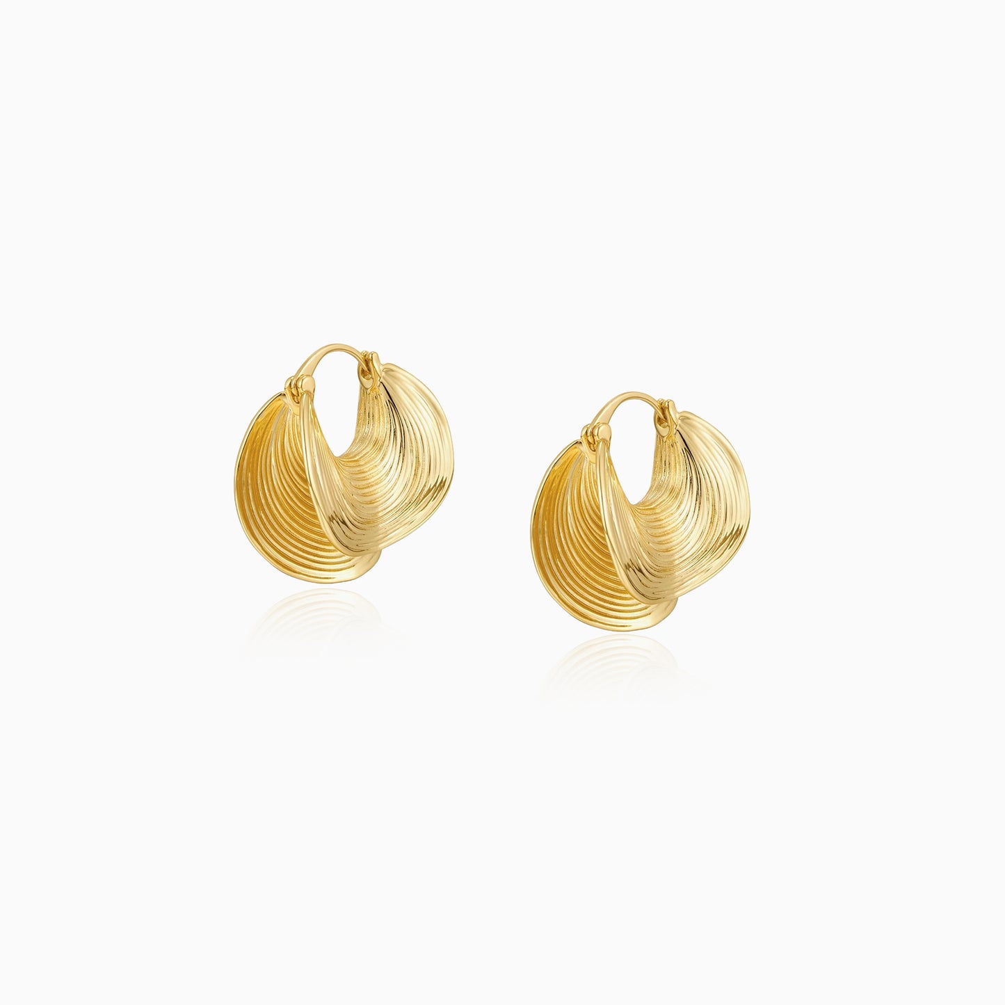 Layered Tetured Hoop Earrings