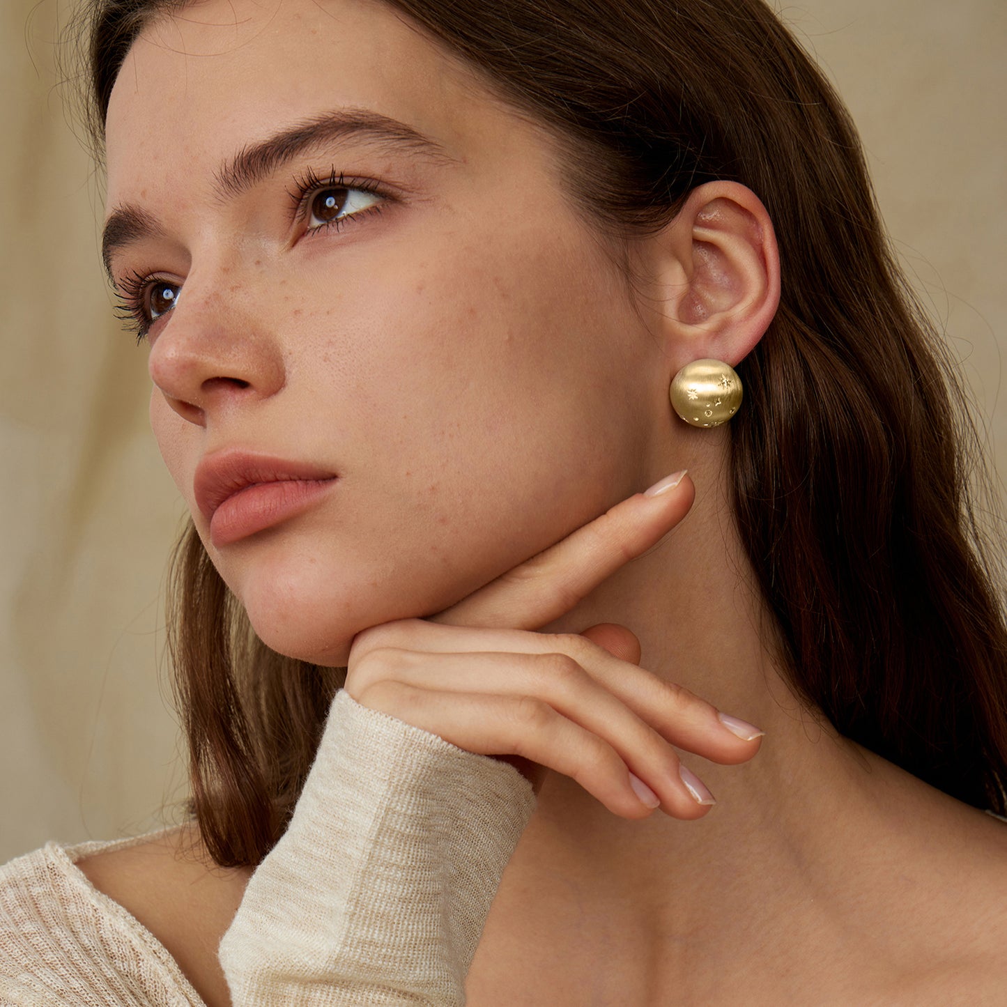 Galaxy Star Zirconia Golden Plated Earrings