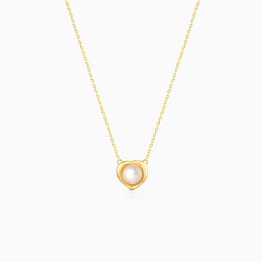 Heart Accent Pearl S925 Necklace