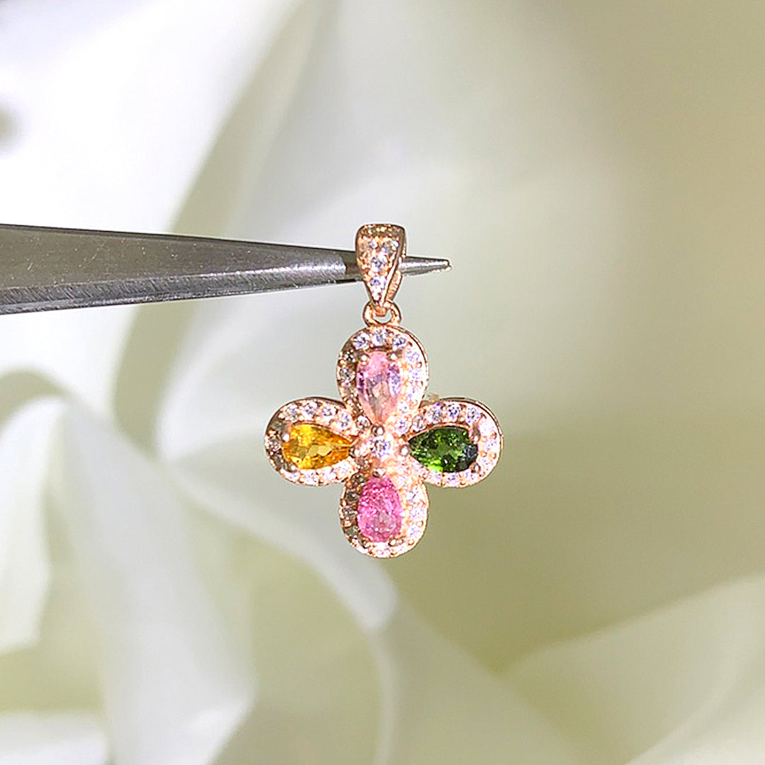 Serene Shamrock Tourmaline Pendant