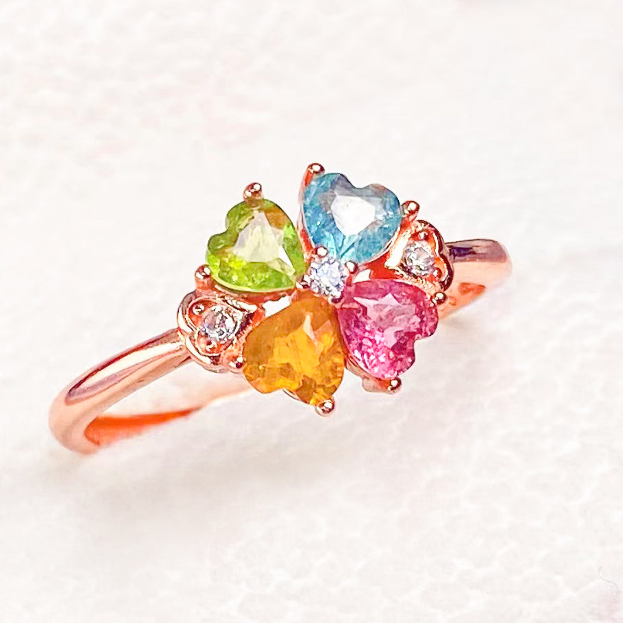 Multi-Colored Tourmaline Band Ring