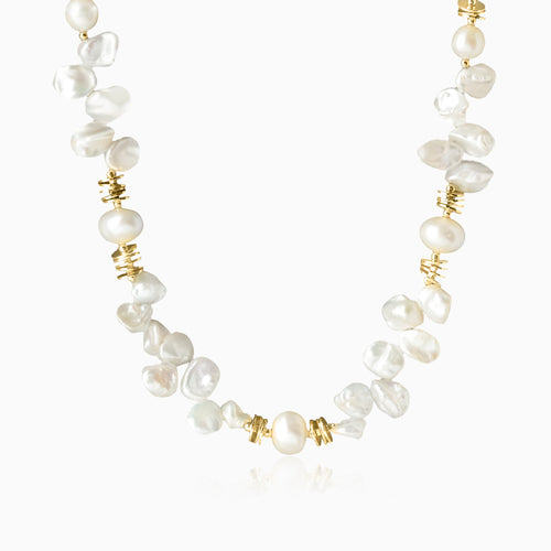 Chic Interlaced Baroque Pearls Necklace
