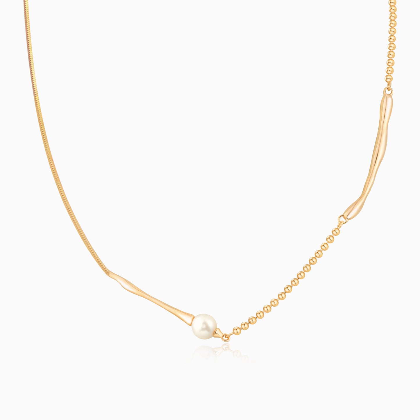 Minimalist Gold Plated Pearl Necklace