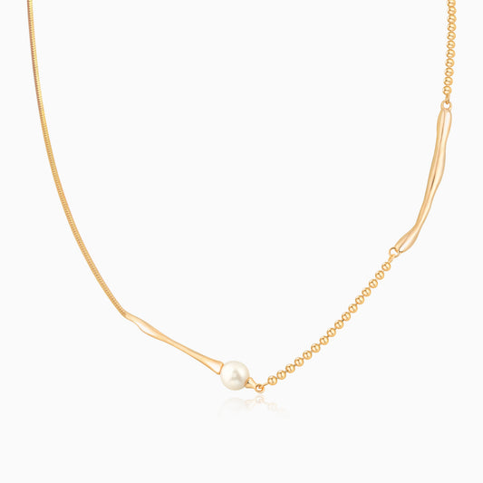 Minimalist Gold Plated Pearl Necklace