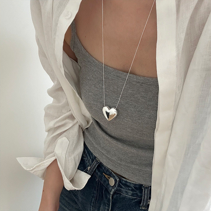 Hollwing Heart Pendant Necklace