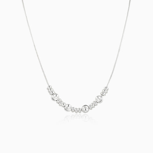 Textured Bead Snake Chain Necklace
