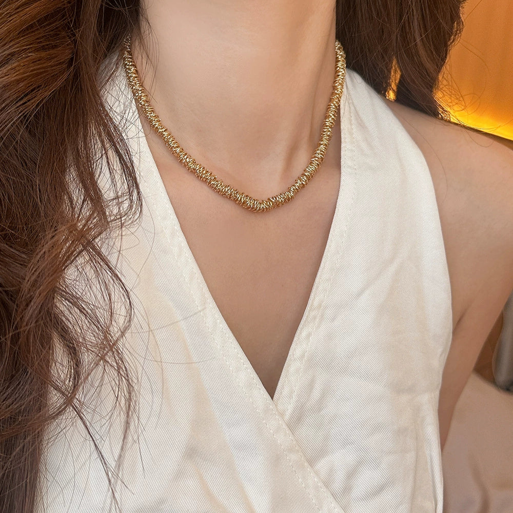 Ripple Bead Chain Necklace
