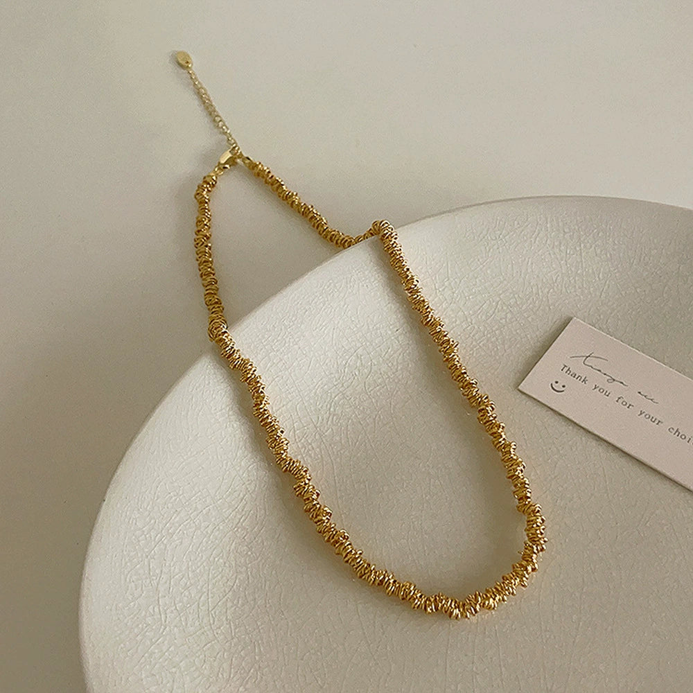 Ripple Bead Chain Necklace