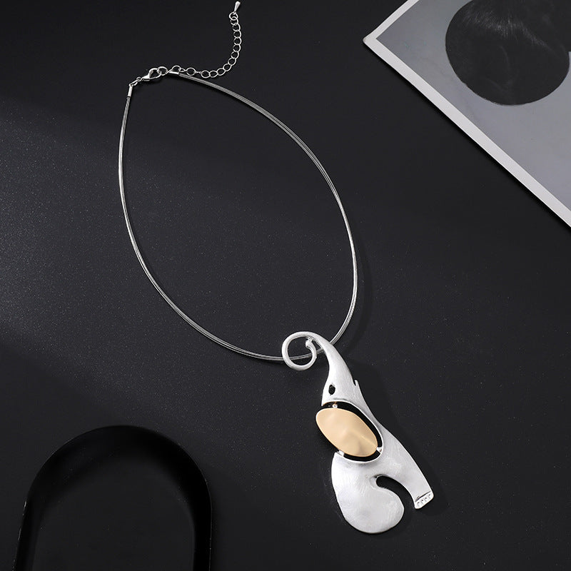 Abstract Elephant Pendant Necklace