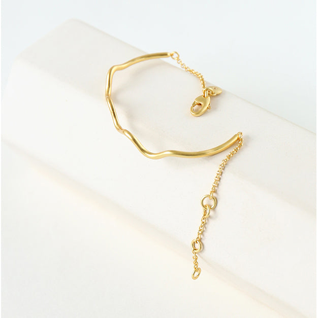 Wave Style Gold Plated Bracelet