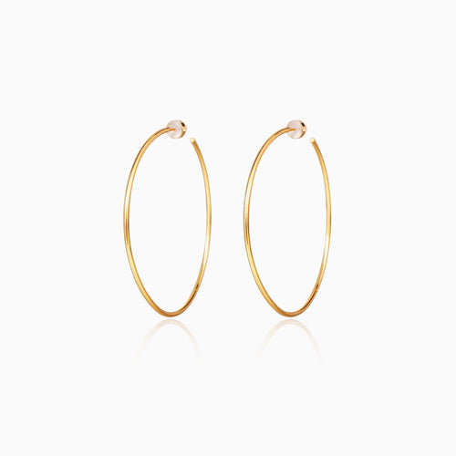 Plain Statement Hoop Earrings