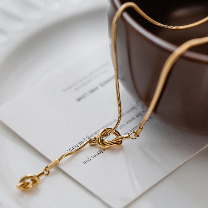 Golden Knot Hypoallergenic Necklace