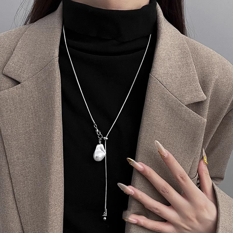 Snake Chain Lariat-Style Necklace
