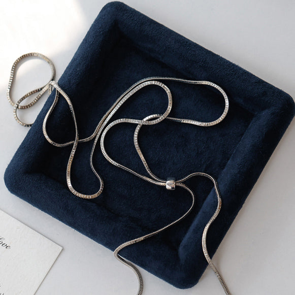 Hypoallergenic Sliding Lariat Necklace