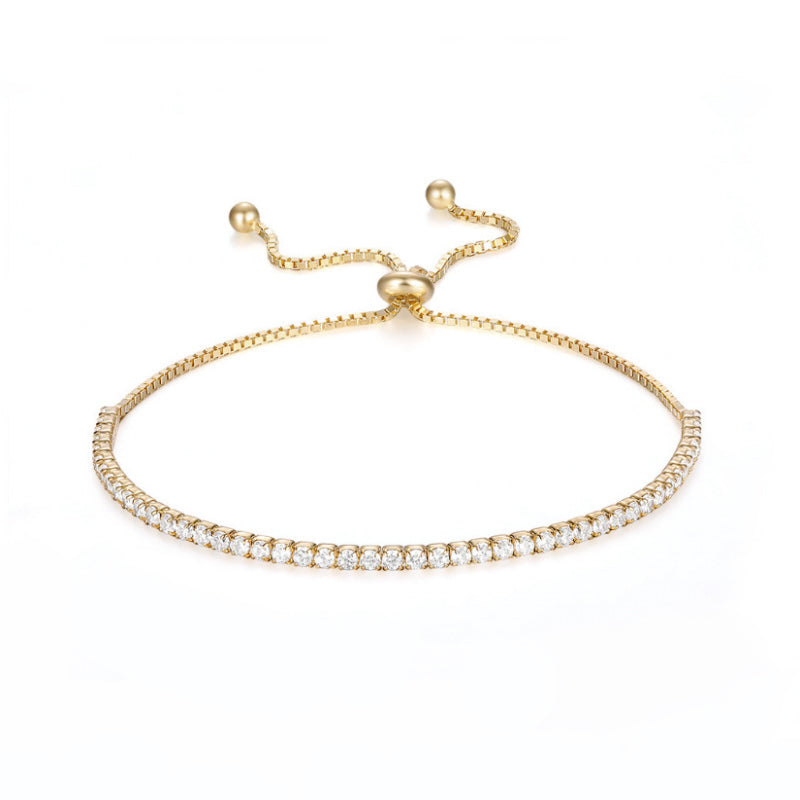 Gold Plated Inlaid Zirconia Bracelet
