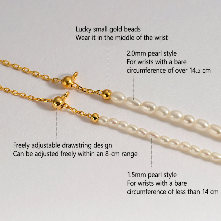 S925 Natural Pearl Gold Plated Bracelet