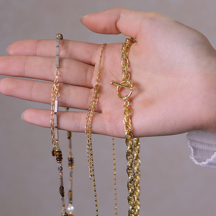 Maillard Style Natural Stone Necklace Set