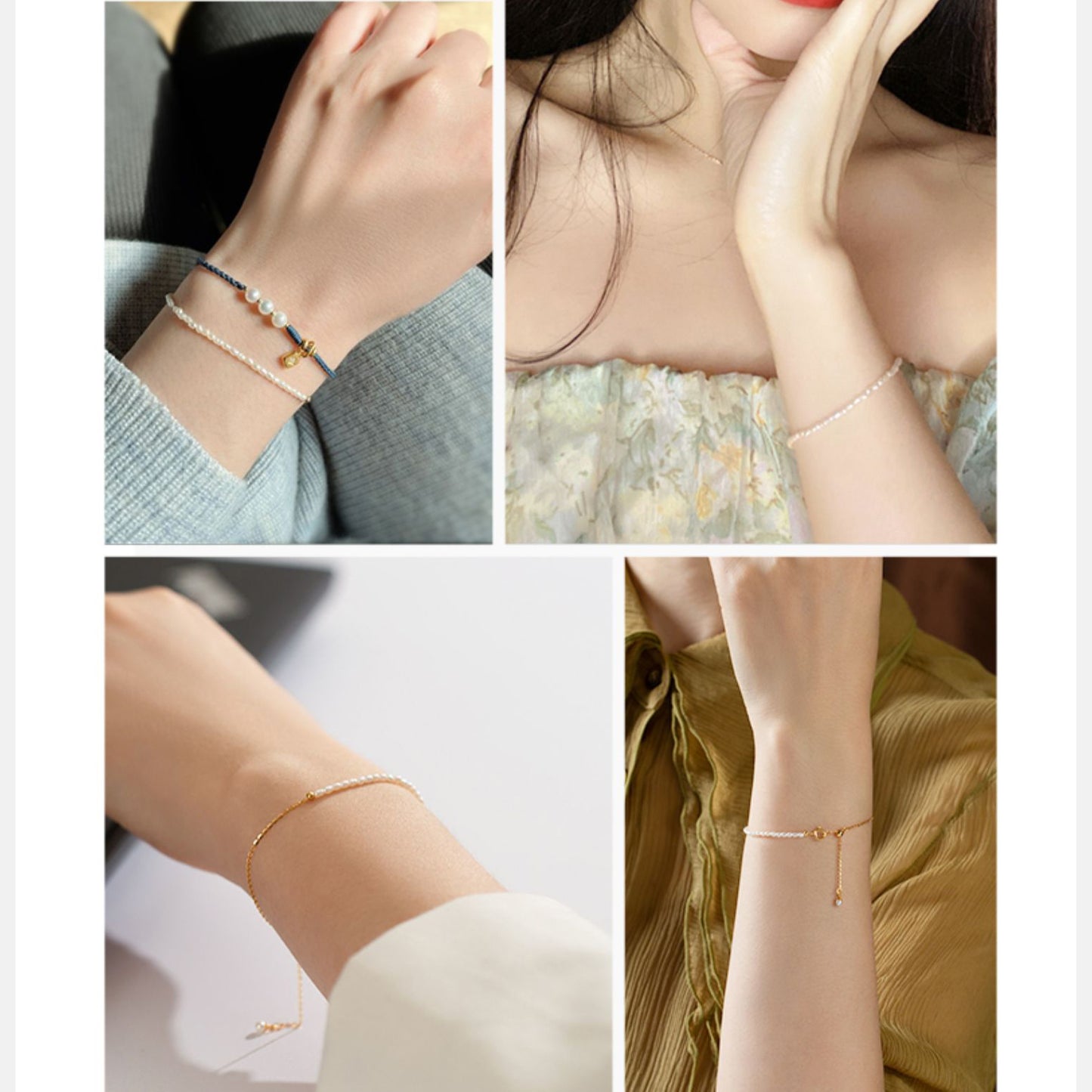 S925 Natural Pearl Gold Plated Bracelet