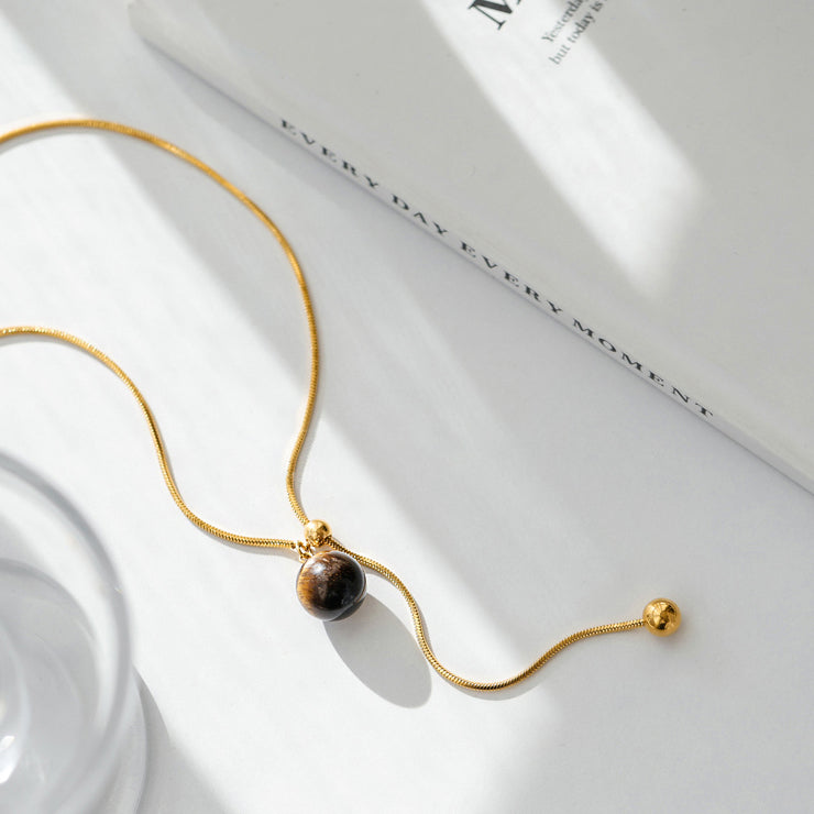 Hypoallergenic Tiger-Eye Stone Necklace