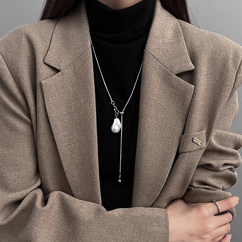 Snake Chain Lariat-Style Necklace