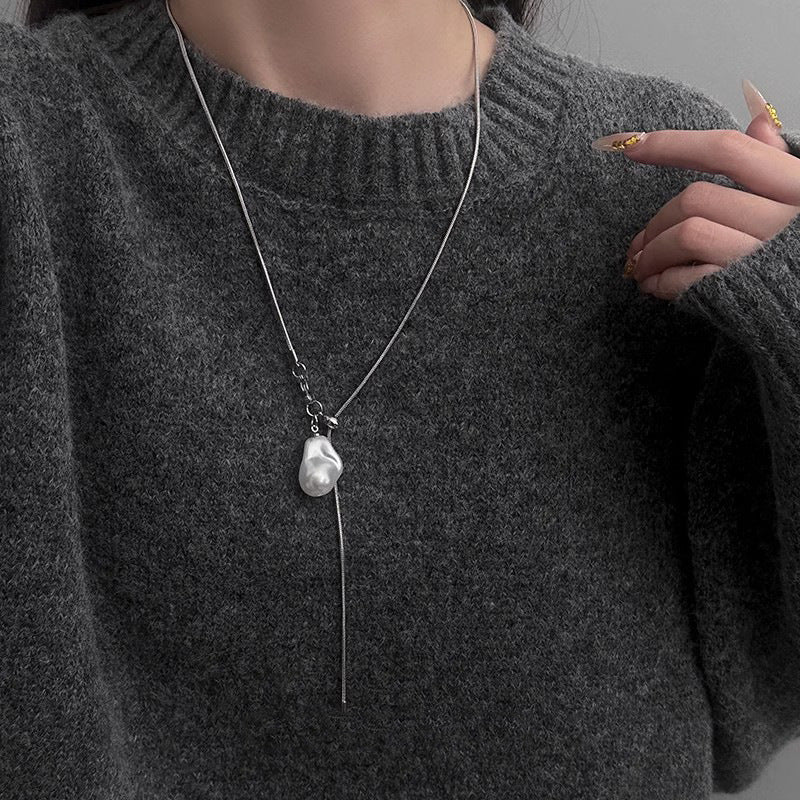 Snake Chain Lariat-Style Necklace