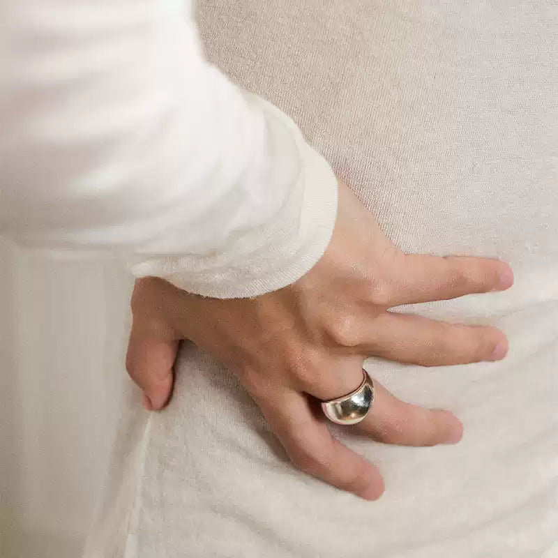 Polished Dome Silver Ring