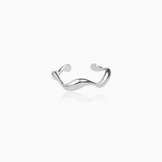Wave Curve Silver Ring
