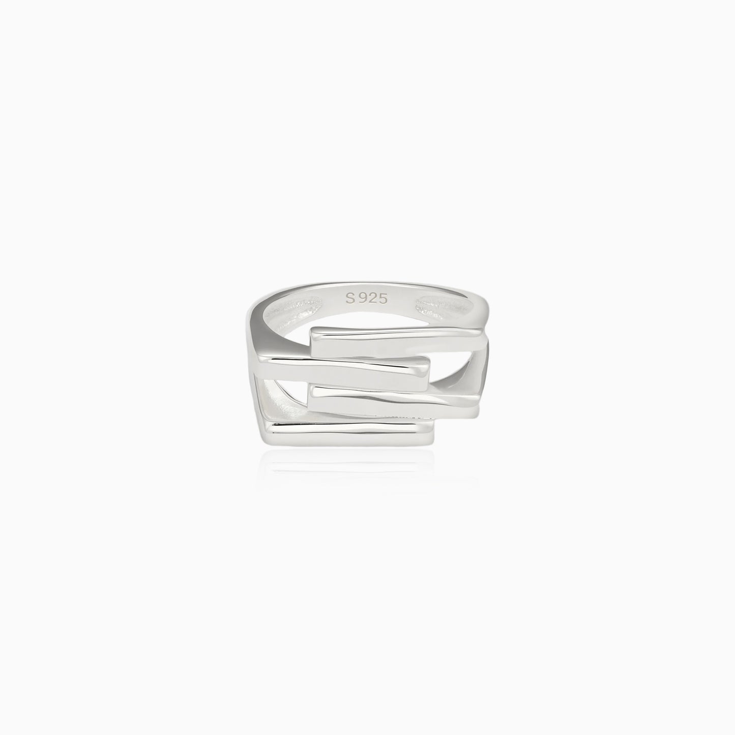 Layered Adjustable Bars Ring