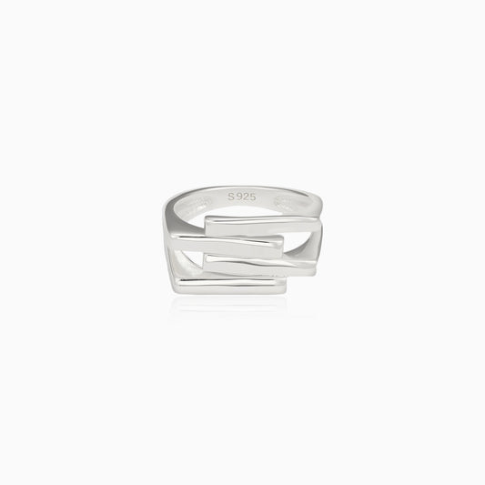 Layered Adjustable Bars Ring