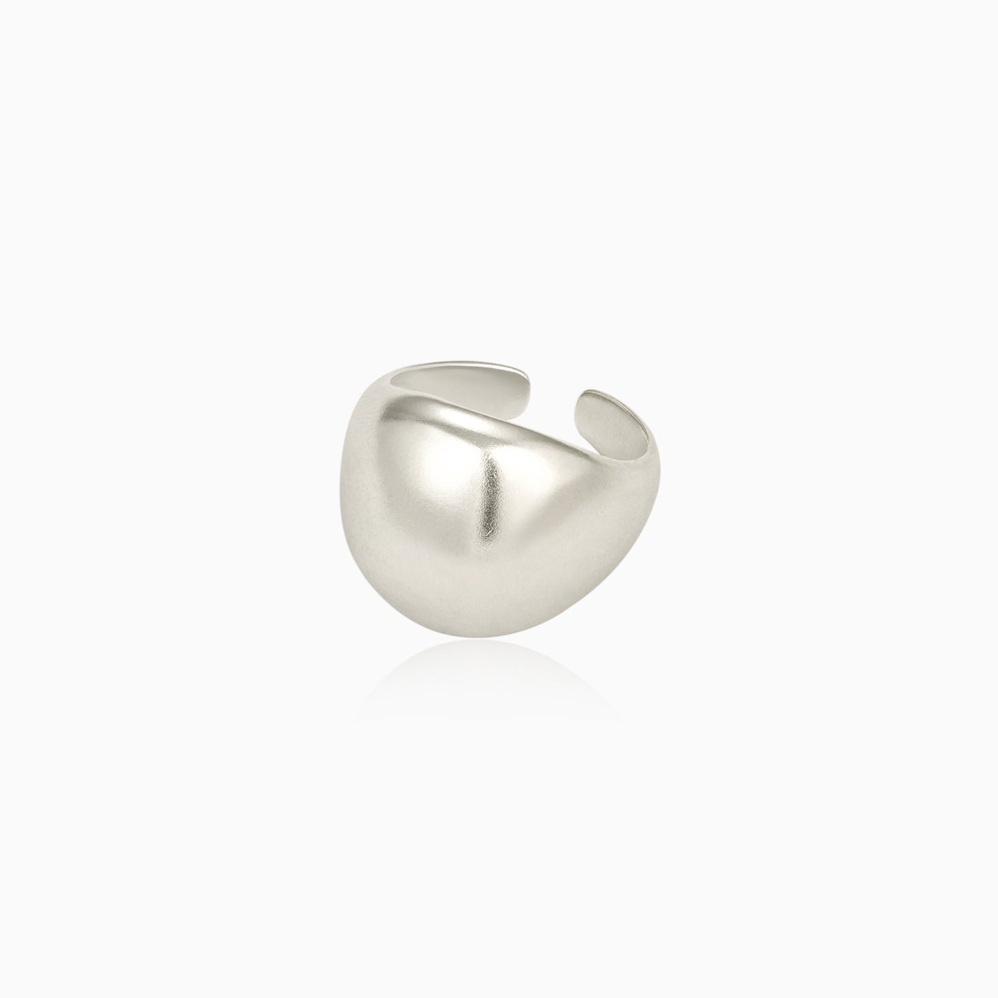 Matte Dome Silver Ring