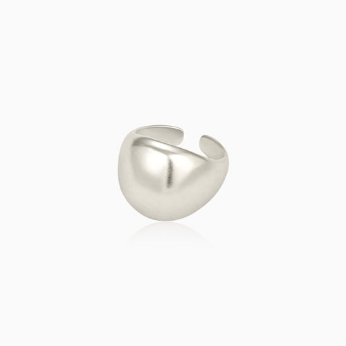Matte Dome Silver Ring