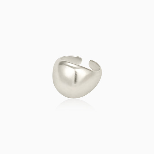 Matte Dome Silver Ring