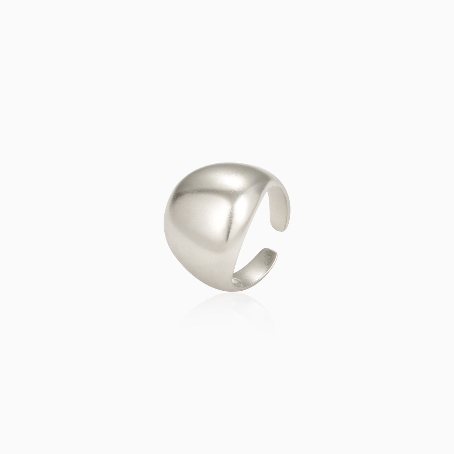 Matte Dome Silver Ring