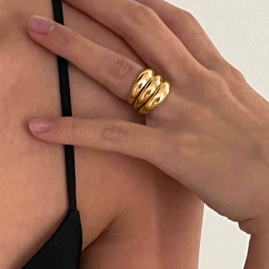 Triple Band Stacked Ring