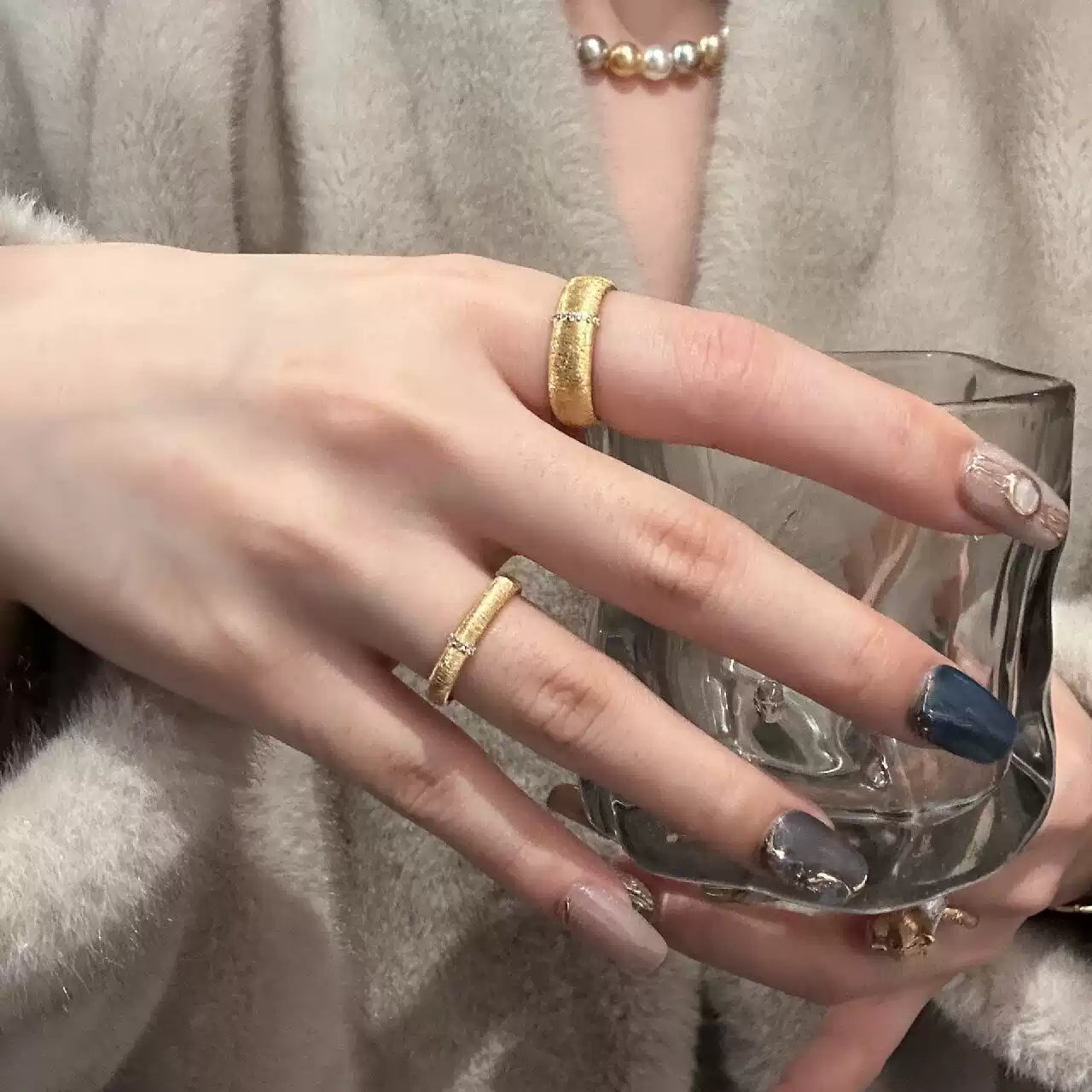 Brushed Glow Line Ring