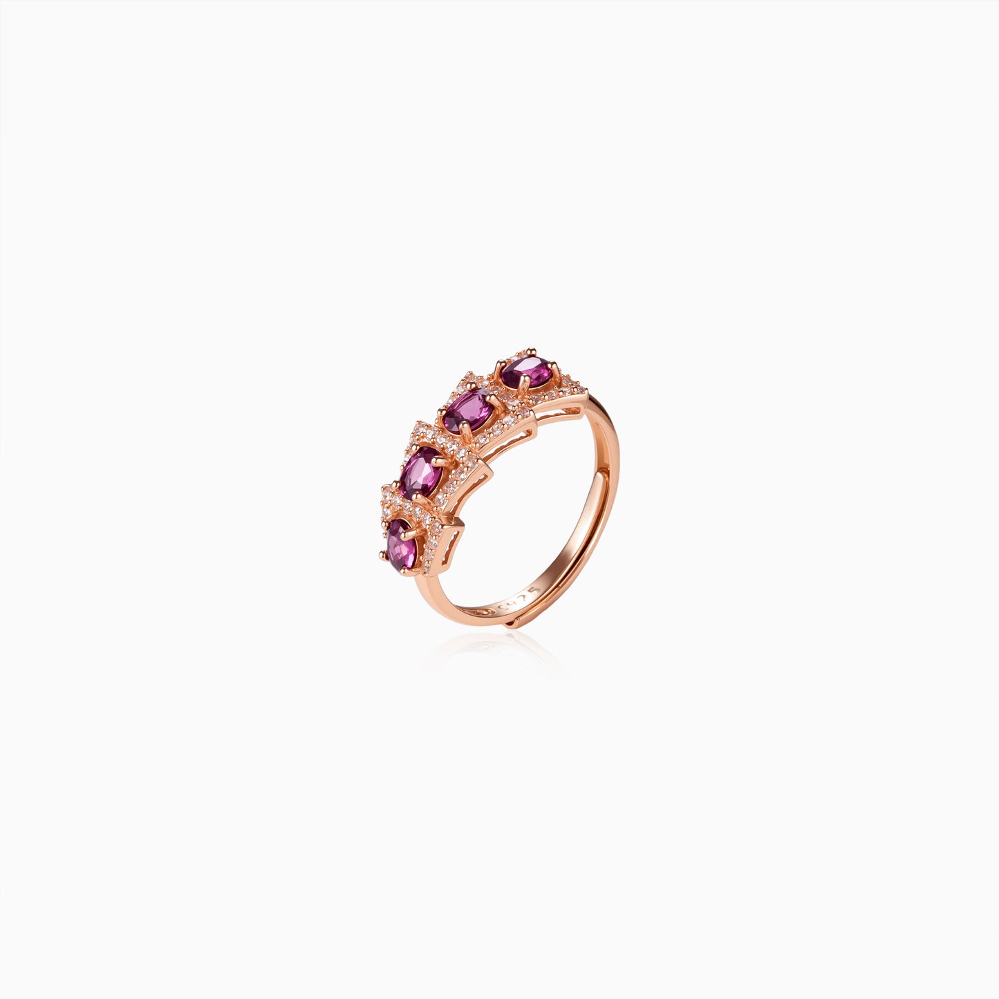 Minimal Garnet Linear Eternity Ring