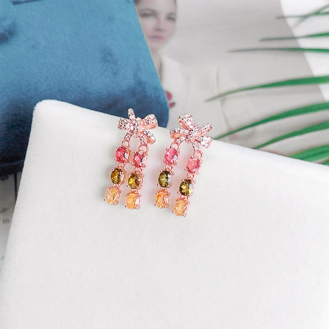 Serenity Wave Tourmaline Hoops