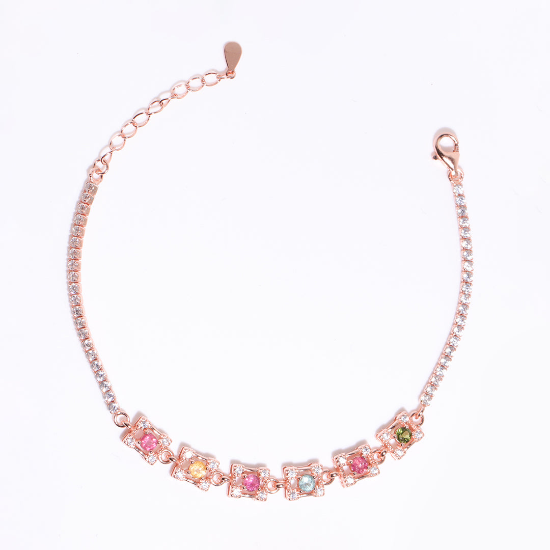 Square Round Tourmaline Bracelet
