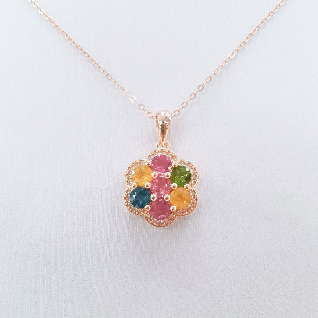 Gypsophila Style Tourmaline Pendant