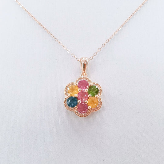 Gypsophila Style Tourmaline Pendant